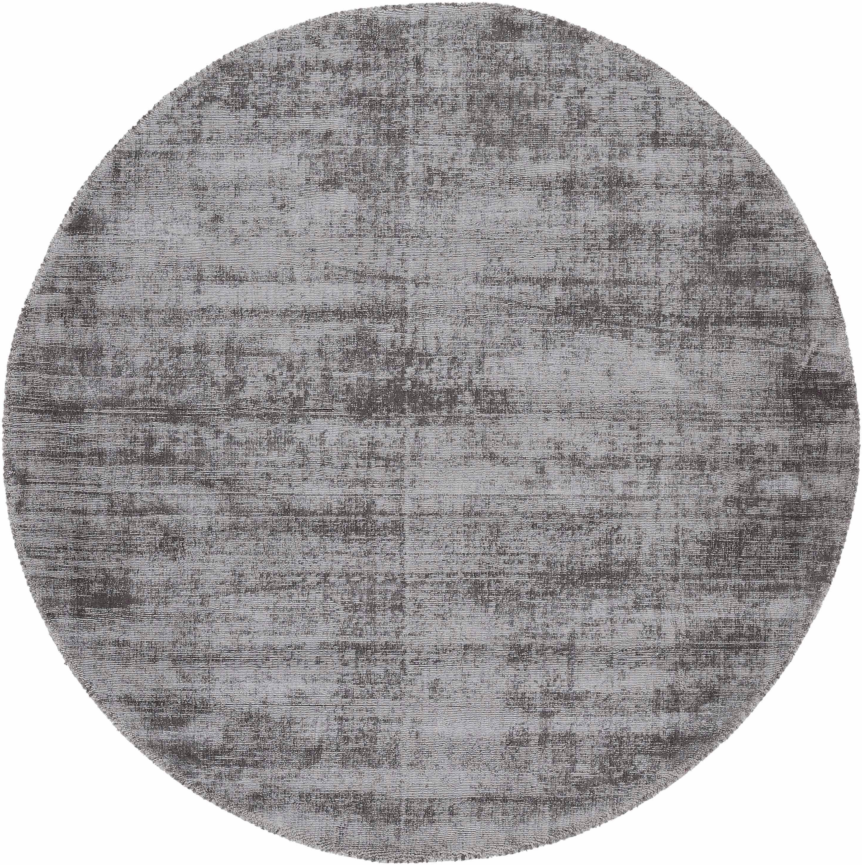 Teppich CARPETFINE "Ava Viskoseteppich", grau (hellgrau), H:13mm Ø:160cm, Viskose, Teppiche, Teppich, Seidenoptik, leichter Glanz, Wohnzimmer hellgrau Ø 160cm 1 Stk., 13mm, Ø 160cm