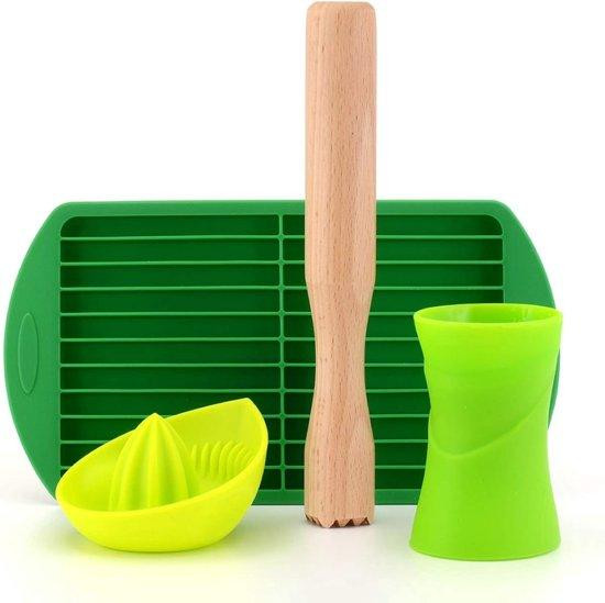 Complete cocktailset met roestvrijstalen gereedschap voor het maken van perfecte cocktails