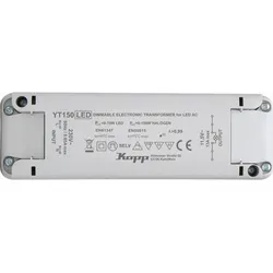 Kopp 202515098 Elektronischer Transformator: 4 Eingänge/6 Ausgänge, dimmbar, Halogenlampe 0-150W, LED 70W  - 4 Stück
