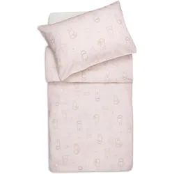 Jollein, Kinderbettwäsche, Bettwäsche 100x140cm - Miffy Moments Silk Rose (140 x 100 cm, 60 x 40 cm)