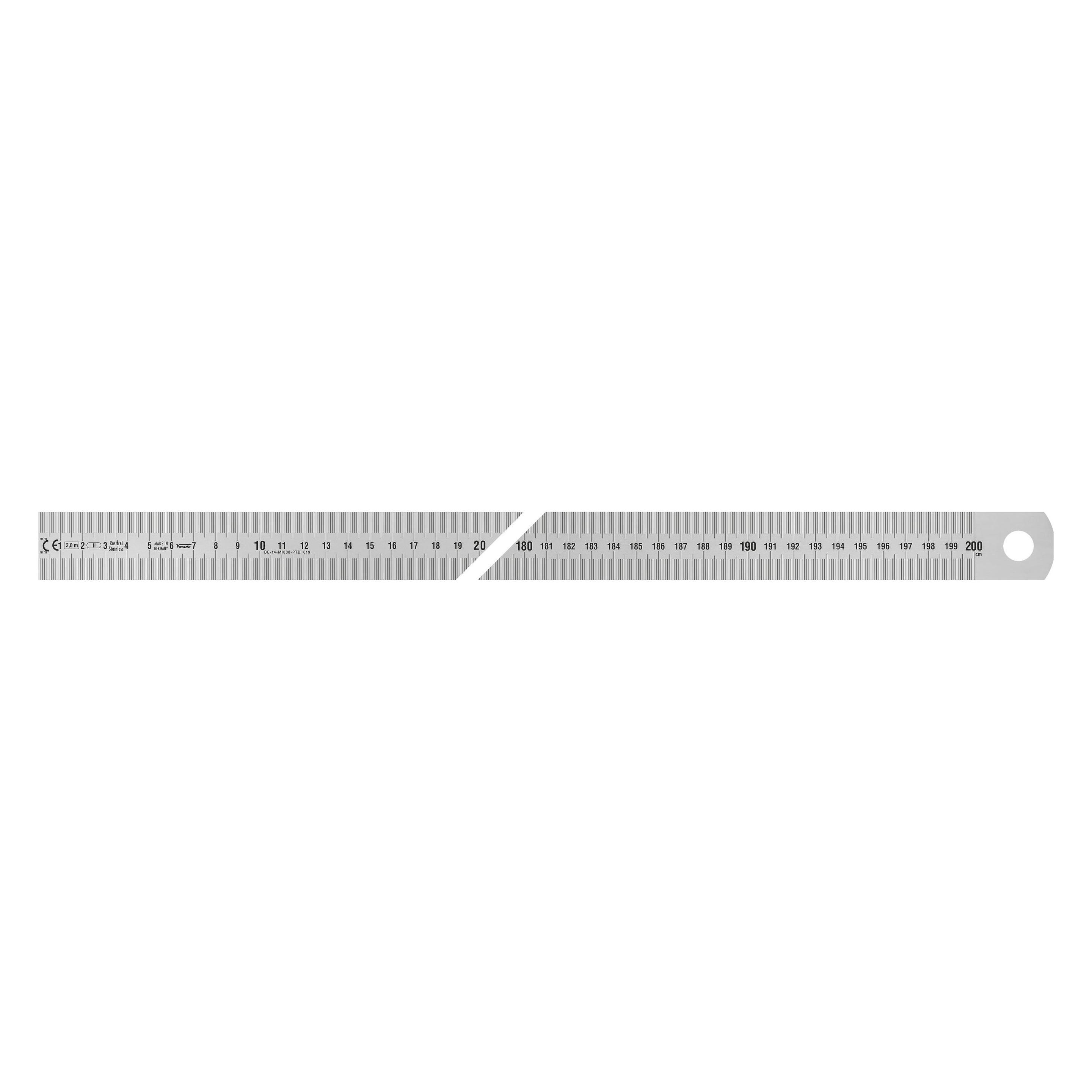 Vogel 1018010200 Lineal Edelstahl 2000x30x1,0mm Typ A= mm/mm (200 cm, Stahl) (58725902)