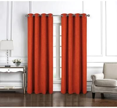 RT Designer Collection Delmar Textured Fabric Window Curtain Panel