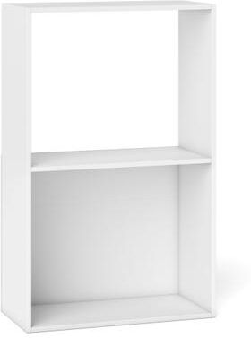 Costway 3-Tier Bookshelf with Open Storage Compartment and Freestanding Display Shelf-White