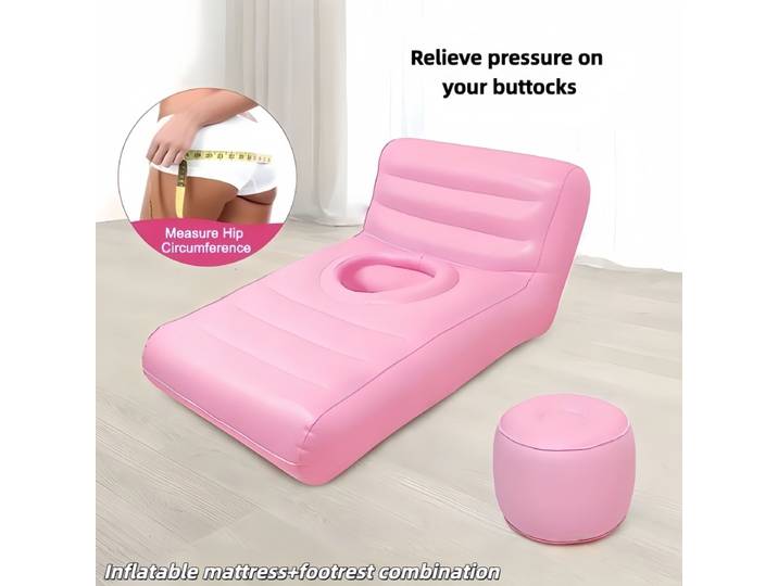 Nouveau lit de réadaptation BBL gonflable avec coussin d'air perforé pour le soulèvement des hanches, lit d'air portable en PVC pour soins postopératoires