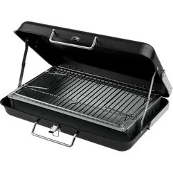 Holzkohlegrill Koffer-Camping Schwarz ca. 40,5x25x26cm