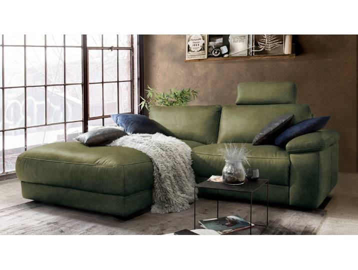 KAWOLA Ecksofa LOLA, Couch L-Form rechts oder links, Sitzvorzug motorisch, Stoff oder Leder