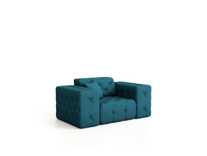 Fun Möbel Sessel Sessel CHANTAL in Stoff Opera Velvet (Designersessel Chantal incl. 1 Zierkissen)