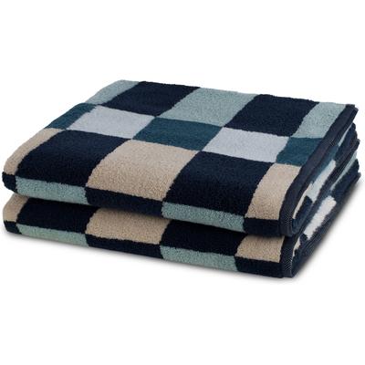 Handtücher ROSS "Three Stars 9040", bunt (nachtblau), B:50cm L:100cm, Frottier, Frottier, Handtücher, 100% Baumwolle, made in Germany