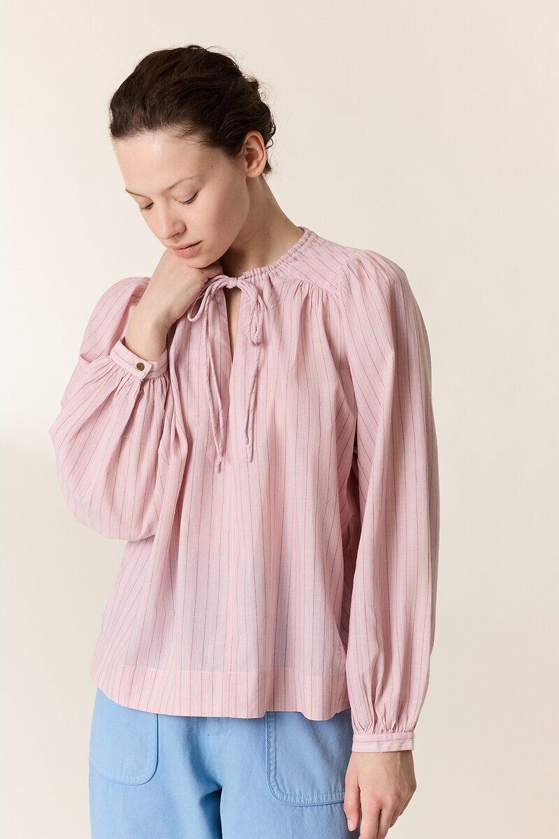 LEON & HARPER Blouse rayée col rond manches longues, CEM