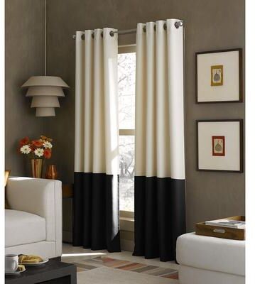 Kendall Color Block Grommet Curtain Panel