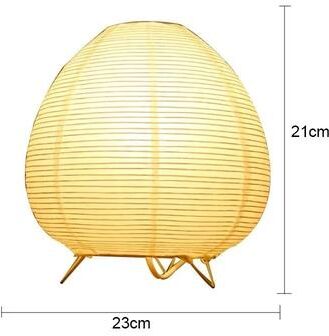Inspired Finds Japanese Lantern LED Table Lamp Rice Paper Bedside Light For Living Room, Bedroom, Or Study us Plug