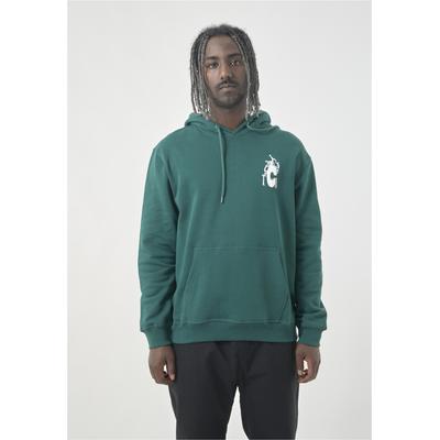 Kapuzensweatshirt CLEPTOMANICX "Collective", Herren, Gr. M, grün, 100% Baumwolle, bedruckt, normal, Rundhals, Sweatshirts, mit lockerem Schnitt