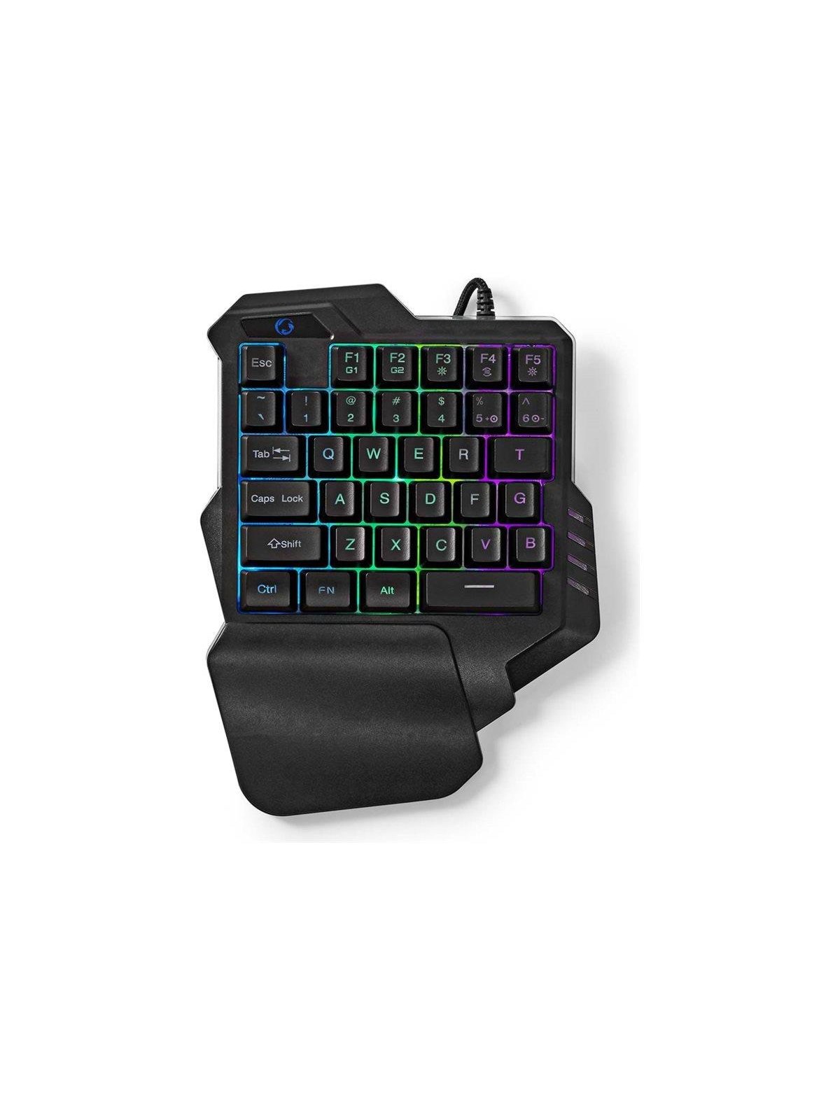 Nedis - keyboard - wired single-handed gaming - black - Gaming Tastatur - Schwarz