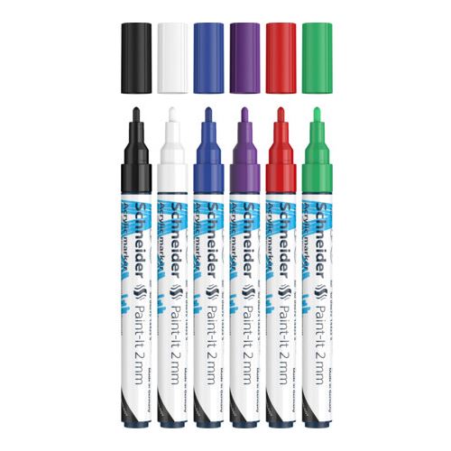 Schneider Paint-It 310 V1 Acrylstifte farbsortiert 2,0 mm, 6 St.
