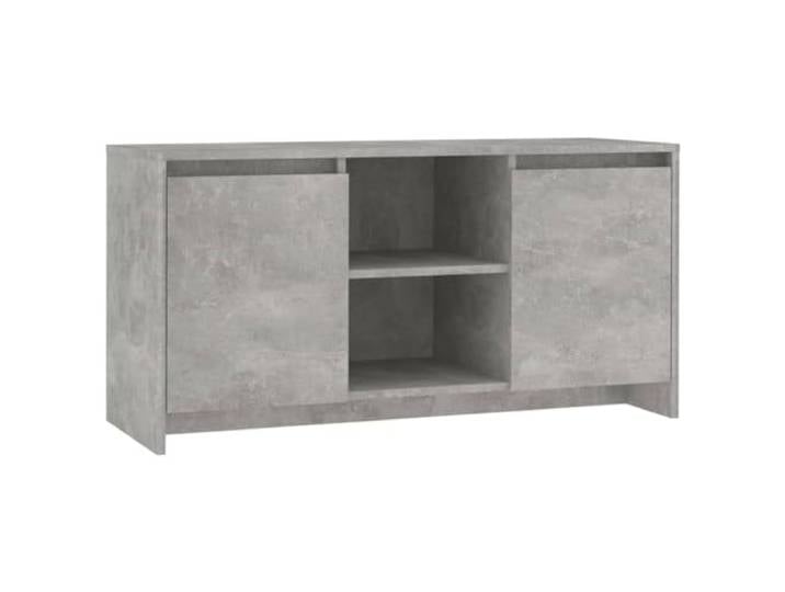vidaXL TV Schrank mit Türen Fächern Lowboard TV Möbel Sideboard Fernsehtisch Fernsehschrank HiFi-Schrank Betongrau 102x37,5x52,5cm Holzwerkstoff