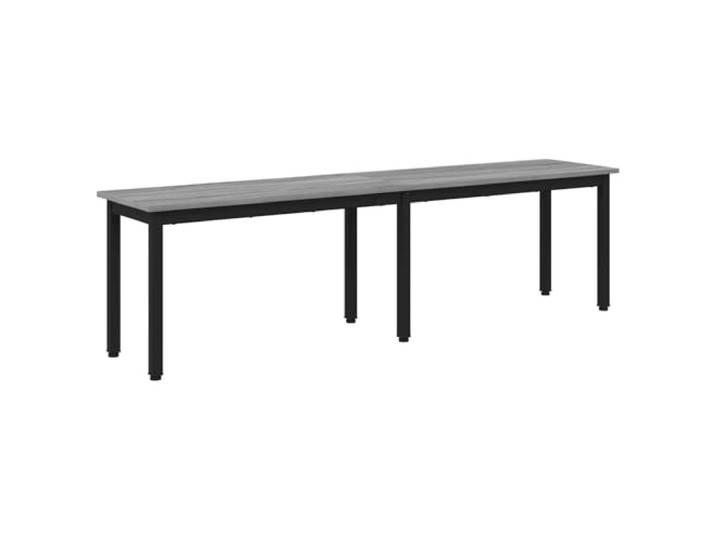 HBBMGYD Sitzbank, grau, Sonoma, 160 x 35 x 45 cm, aus Ingenieurholz Pfote aus Metall, rechteckige Form, minimalistischer Look, täglicher Gebrauch, pflegeleicht, feuchter Schwamm