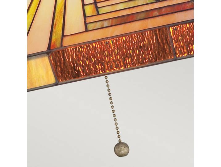 Suspension Stephen, bronze/crème, 46 cm - Elstead - Salon / séjour - Tiffany - Verre - Avec abat-jour