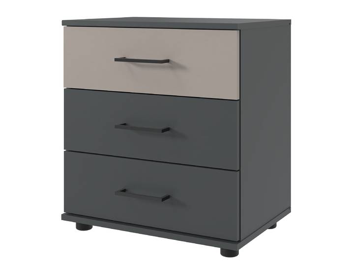 Table de chevet 58cm Beige/Gris Sahara/Graphite