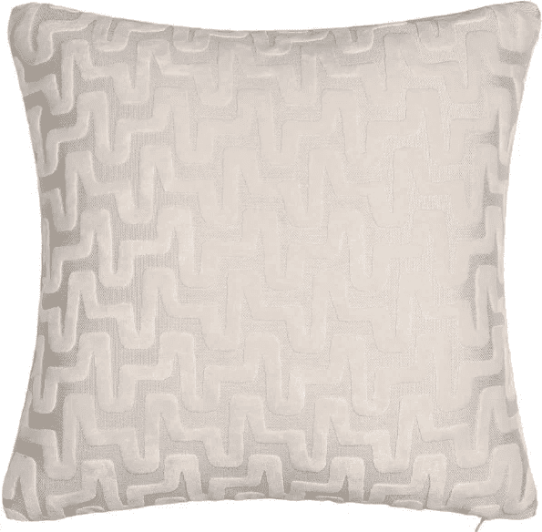 Monroe Cream Wavy Patterned Feather Filled Cushion - 56x56cm