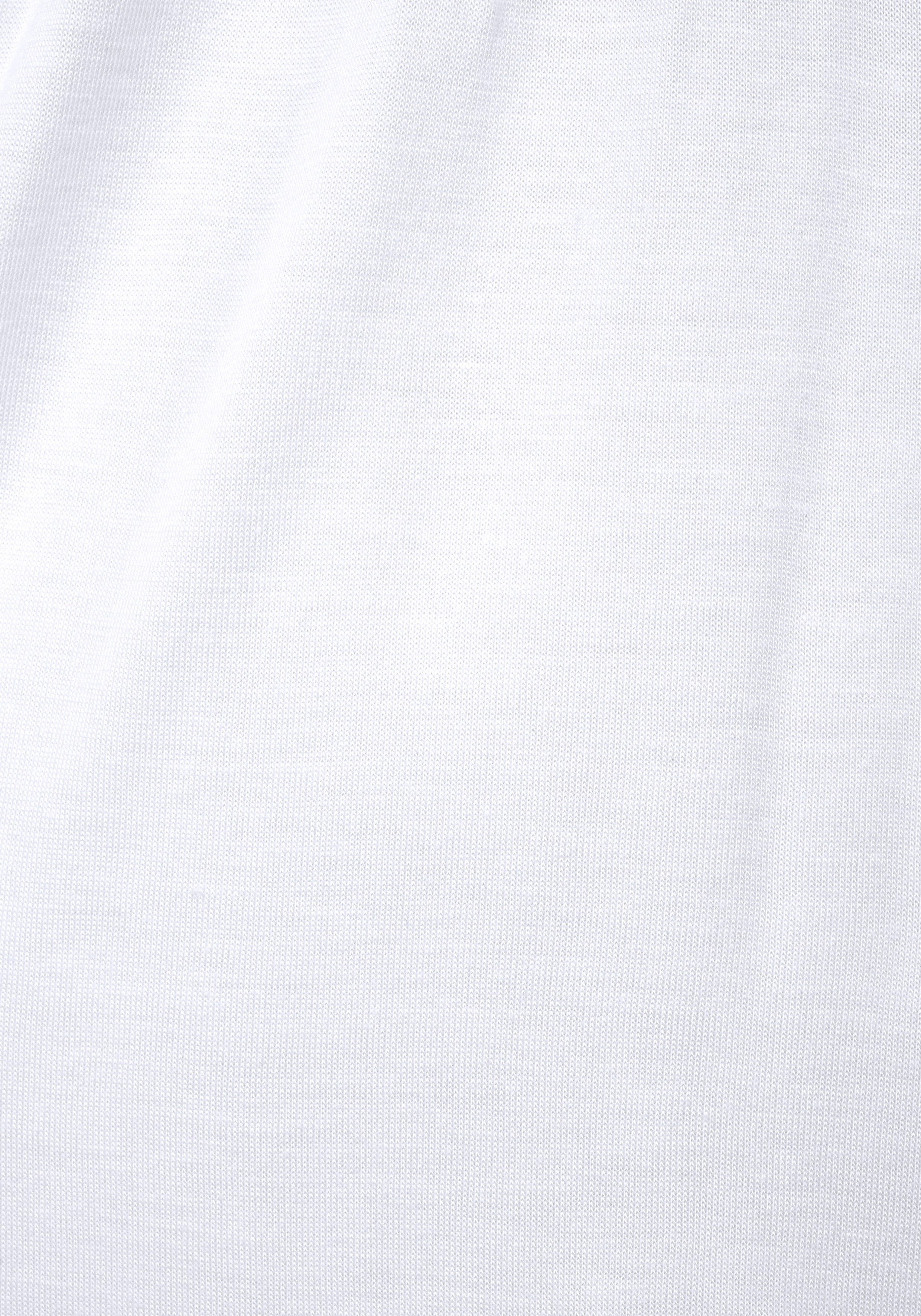 Bandeautop LASCANA "mit breitem Smokeinsatz und Gummizug", Damen, Gr. 36/38, weiss (weiß), Jersey, Obermaterial: 100% Viskose, unifarben, figurumspielend hüftlang, ohne Ausschnitt, Tops Bandeautop, schulterfreies Sommertop, elastisches Jerseytop, trägerlo