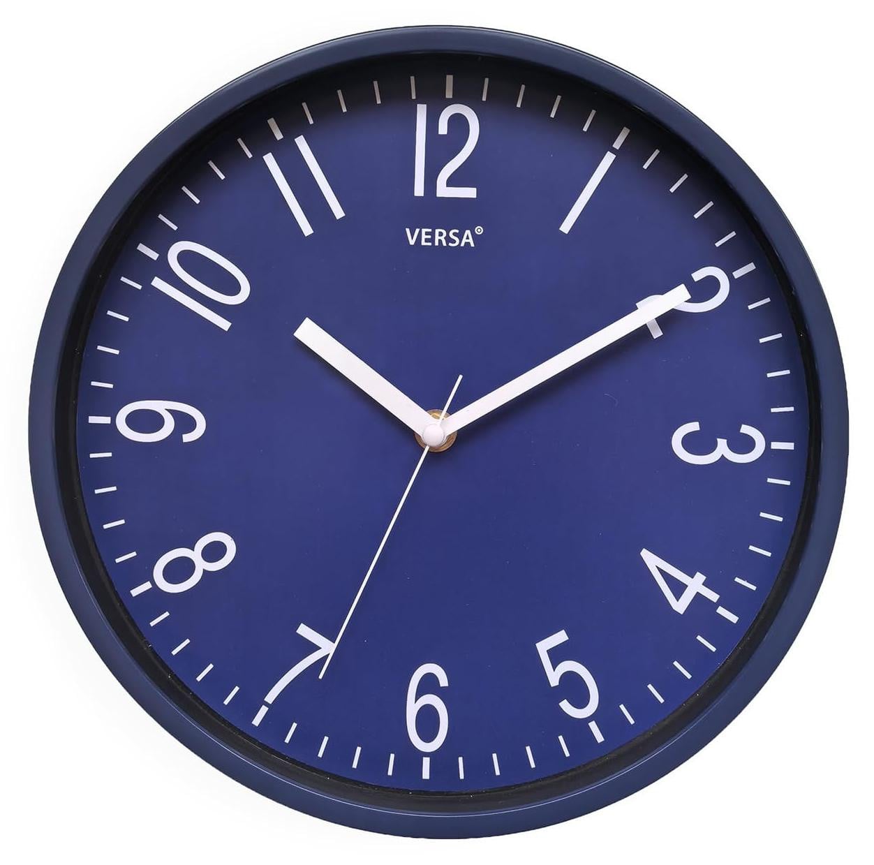 Dripio Analoge Wandklok Blauw - Decoratieve Stille Wandklok met een diameter van 25 cm