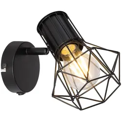Globo 54017-1 Priska Strahler Metall Schwarz, 1X E27