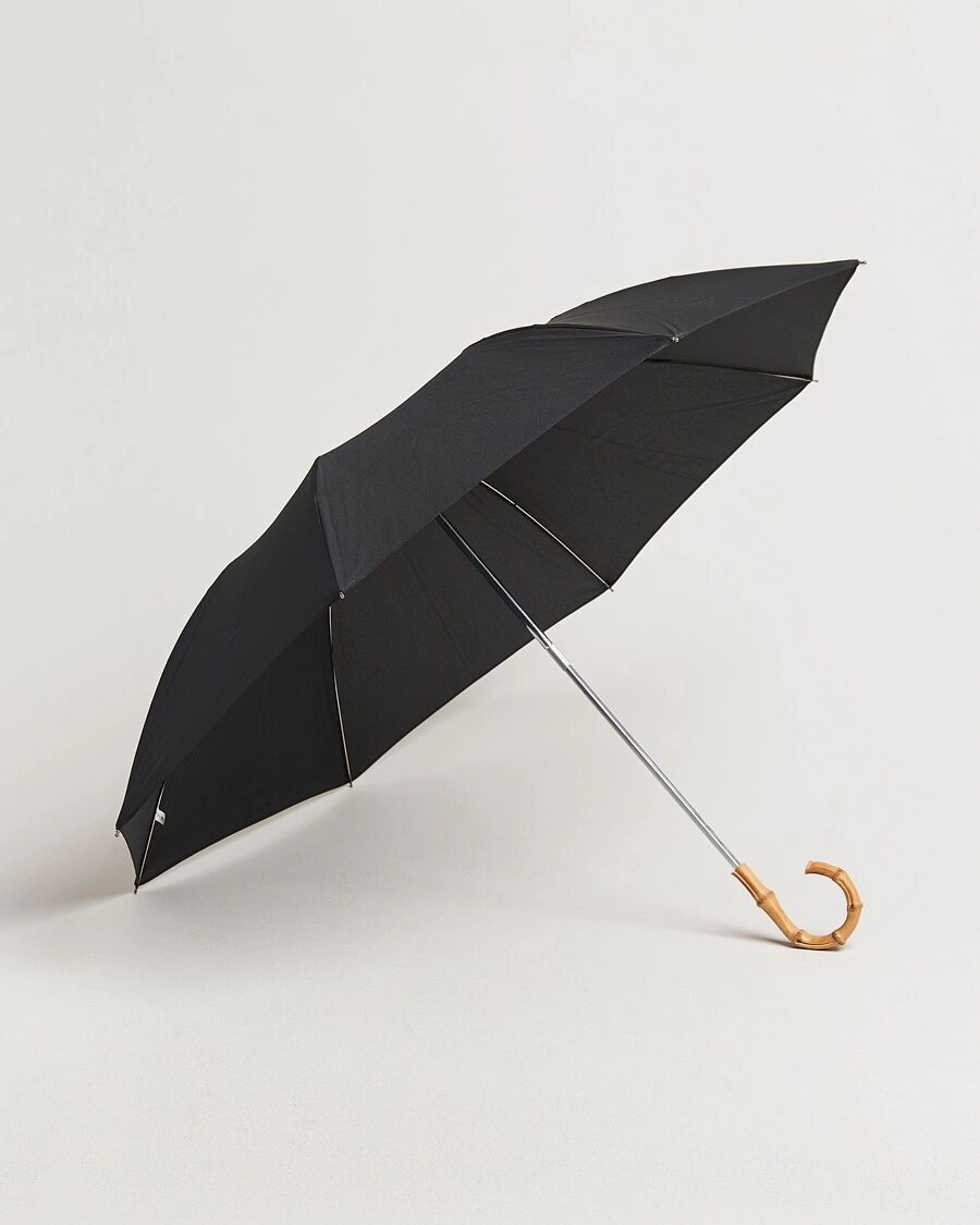 Fox Umbrellas Telescopic Whangee Crook Umbrella Black