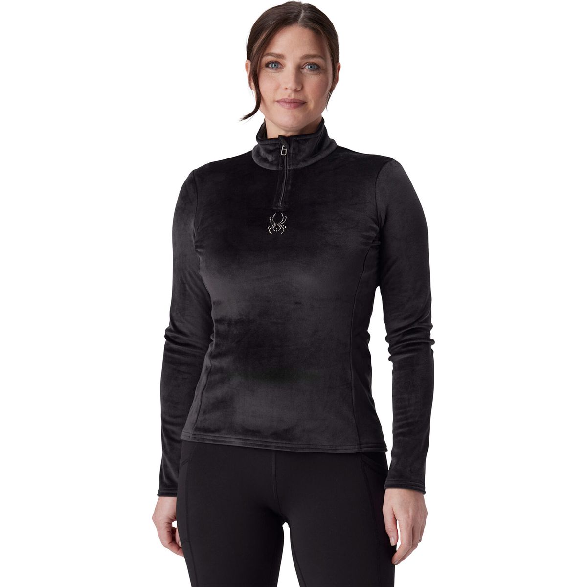 Spyder Shimmer BUG 1/2 Zip black (BLK) M 38B013603-BLK-M