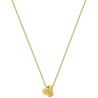 Kette mit Anhänger AMOR "Knoten-Optik", gold (gelbgoldfarben), Halsketten, Damen, Silber 925 (Sterlingsilber), L: 45 B: 1,2mm, B:1,2mm