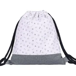 Kinder Turnbeutel 225-017 (White Grey)