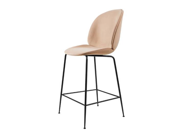 GUBI Tabouret de bar Beetle Fully Upholstered bas Sunday 034-black