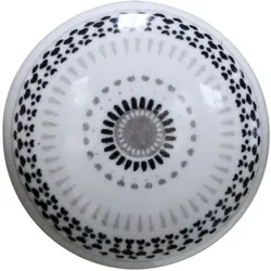 Chic Antique Runder Griff mit Muster, Ø4 cm, französisches grau