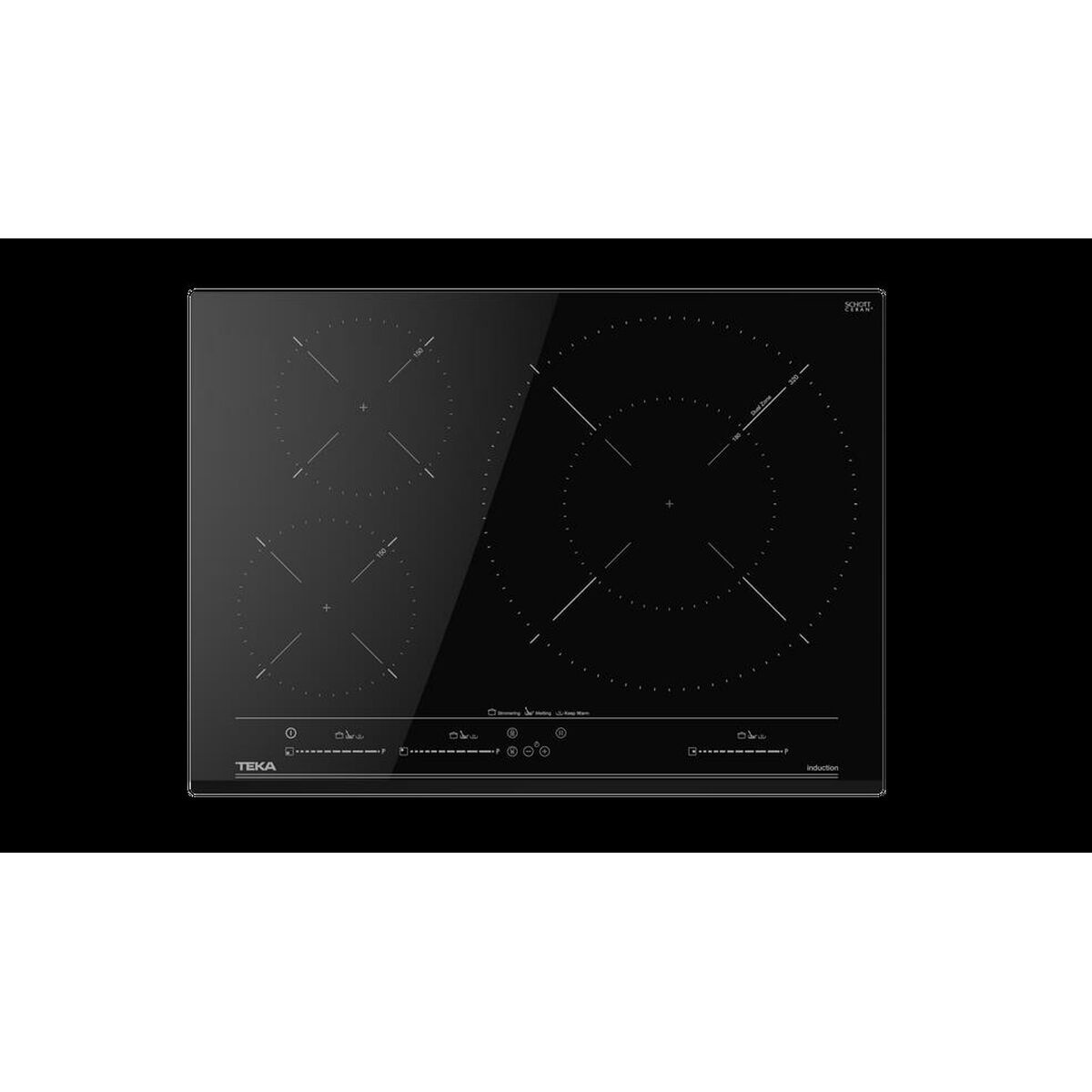 Teka IZC 53320 MSP, Schwarz, Integriert, 60 cm, Zonen-Induktionskochfeld, Glaskeramik, 3 Zone(n)