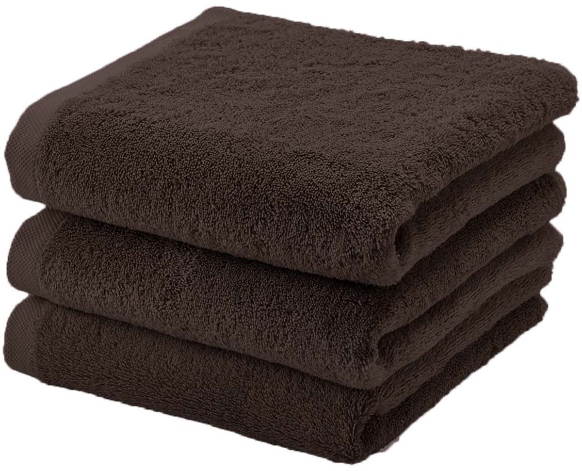 Aquanova London handdoek - pecanbruin - 55 x 100 cm