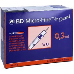 BD Micro-fine+u100 0,3x8 mm