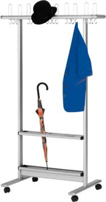 Reihen-Garderobenständer, B1060 mm, m. Hut-/Mantelhaken