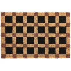 FUSSMATTE Beige/Schwarz 60/90 cm Kokosfasern Villasis