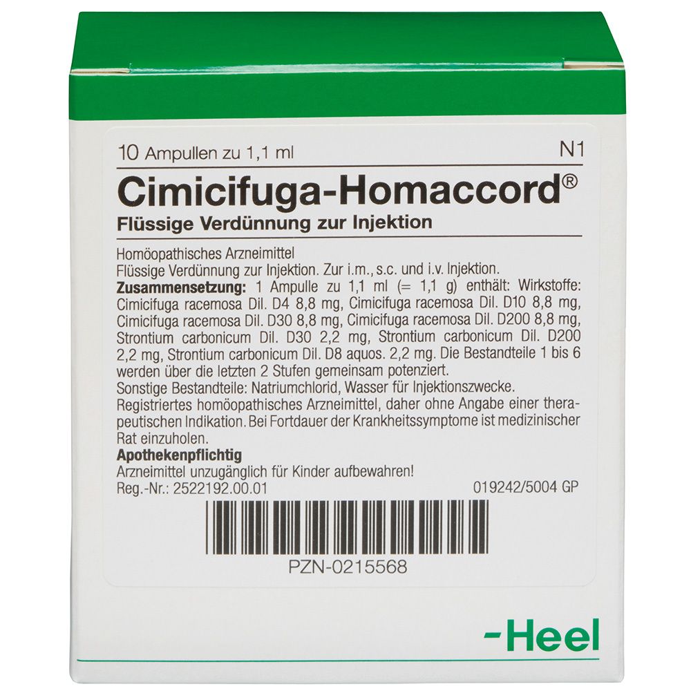 Cimicifuga Homaccord Ampullen 10 St
