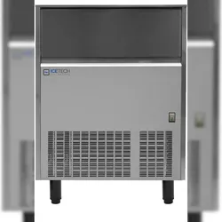 Eiswürfelbereiter 135 kg mittel voll 22 g Würfel. Vorrat 60 kg. Gehäuse aus rostfreiem Stahl. Luft- oder Wasserkondensation. ICETECH SS135M