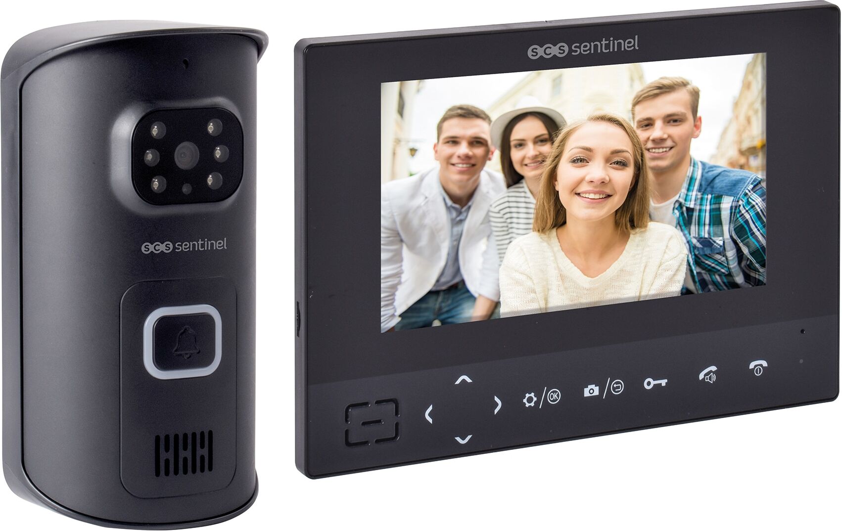SCS SENTINEL Videoportero Inalámbrico AirVisio 200 m 18 cm (7"). Negro