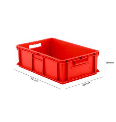 Kasten im EURO-Maß EF 6180, 35,4 l, rot
