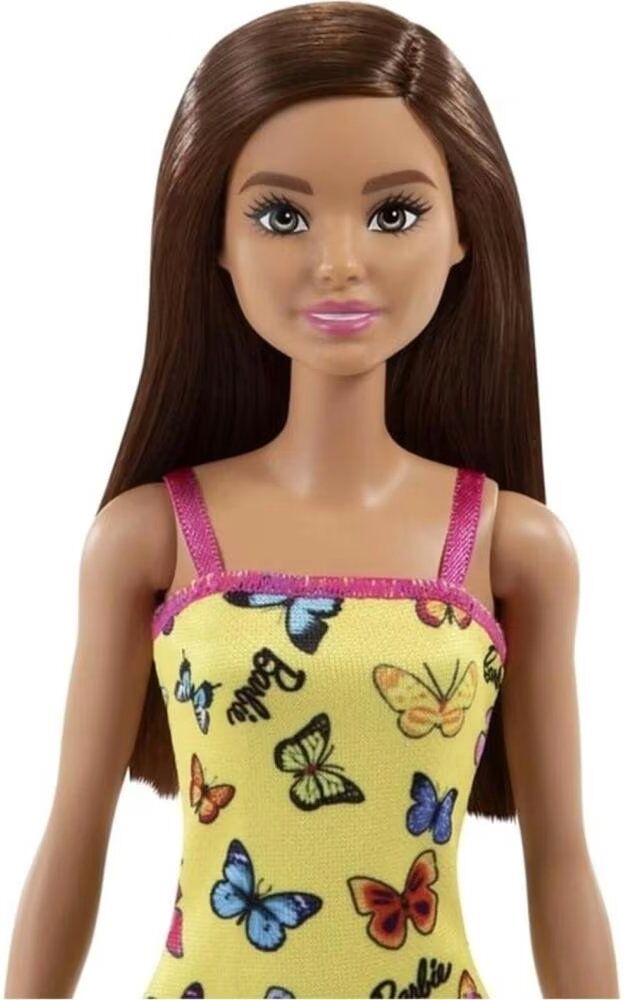 Mattel Games Muñeca Con Vestido De Mariposas Ref 811269 Amarillo Talla Única Unisex
