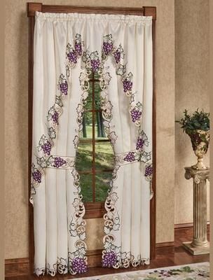Touch of Class Cabernet Tailored Curtain Pair Light Cream, 84 x 84, Light Cream
