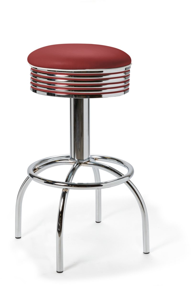 Comet Barstool WP 77 Chrome met imitatieleer