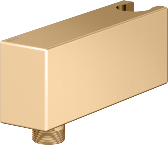 KEUCO Universal Schlauchanschluss 59993250000 mit Halter für Gussschlauch, messing gebürstet