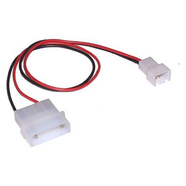 Aquatuning Lüfter Strom Adapterkabel (30 cm, 3 Pin, 4 pin Molex) (33007)