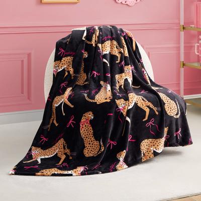 Juicy Couture Printed Plush Throw Blankets