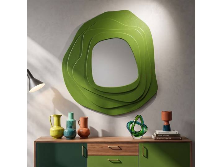 Miroir mural asymétrique 90x97 cm Greta Vert
