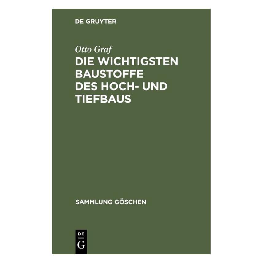 De Gruyter SG 984 GRAF/BAUSTOFFE (Deutsch, Hardcover, Otto Graf) (67765148)