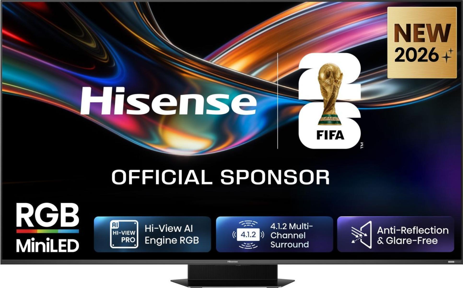 Hisense 85 '' UR9DS | RGB MiniLED Smart TV 4K 180 Hz, 2,16 m (85"), 3840 x 2160 Pixel, RGB-Mini LED, Smart-TV, WLAN, Schwarz